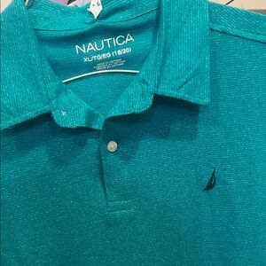 Nautica 18/20 boys  Aqua Polo Shirt